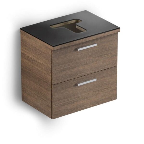 GABINETE PARA CUBA DE APOIO COM GAVETA E BASCULANTE - COM FURO E VIDRO - 63 X 46 - WENGUE