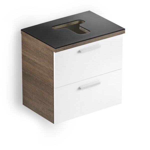 GABINETE PARA CUBA DE APOIO COM GAVETA E BASCULANTE - 63X46 - WENGUE/BRANCO