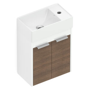 KIT GABINETE SAVEIRO 2 PORTAS 40X22 COM LAVATÓRIO INTEGRADO