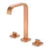 MISTURADOR LAVATORIO MESA 3 FUROS BICA ALTA COM VALVULA VIRTUS ROSE GOLD